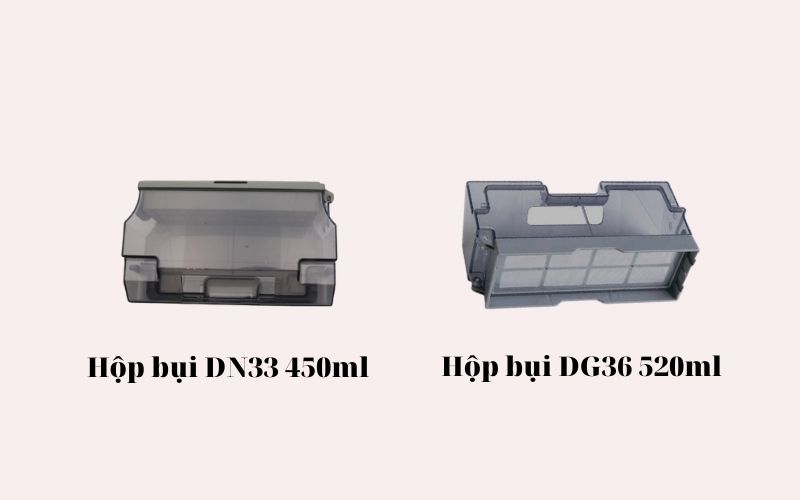 Sự khác nhau về hộp bụi của DN33và DG36